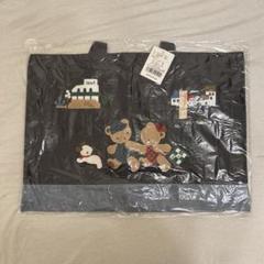 ファミリアのクマと犬の刺繍 ショルダーバッグ(レッスンバッグ)