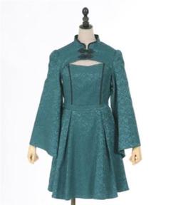 axes femme POETIQUE チャイナスリット袖ワンピース
