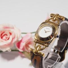 グッチ GUCCI ホースビット ゼブラ革ベルト レディース 腕時計 C616