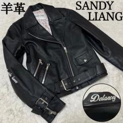 希少　美品　SANDYLIANG 羊革　ダブル　レザージャケット　キルティング 希少 美品 SANDYLIANG 羊革 ダブル レザージャケット