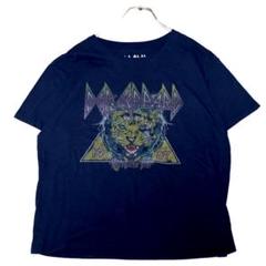 デフレパード ロックバンド 半袖Tシャツ ヒステリアツアーTシャツs98 L相当