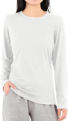 Tシャツ カットソー レディース 長袖 クルーネック ロングTシャツ サイズ