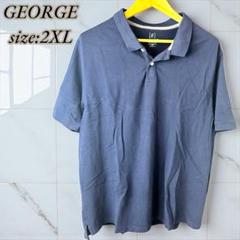 GEORGE 半袖 ポロシャツ 2XL ネイビー ジョージ