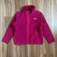 110ノースフェイス子供濃い赤ボルドー裏ボアフリースジャケットNORTHFACE