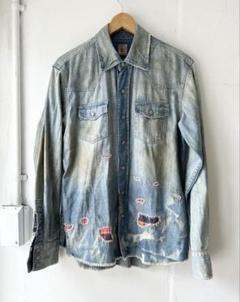 PRPS リペア加工デニムシャツ M