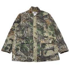 2way Duxbak リアルツリーカモ USA製 ブルゾン M L 希少 Duxbak】90sUSA製リアルツリーカモ中綿入りパデットジャケット短