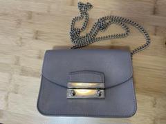 FURLA メトロポリスチェーン　ショルダーバッグ　グレージュ