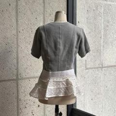 sacai バックフリル半袖スウェットシャツ 1 sacai バックフリル半袖スウェットシャツ 1 - メルカリ