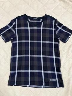 バーバリーブラックレーベルクレストブリッジチェック総柄Ｔシャツ サイズM