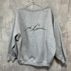 Futier Land トレーナー バック刺繍ロゴスウェットプルオーバー グレー