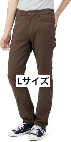 匿名配送❤️チノパン 5ポケット ストレートフィット ストレッチ ブラウン L