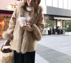 美品☆ジャスグリッティーポンチョコートテディ