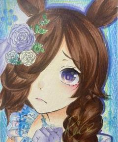 専用 手描きイラスト ライス Yahoo!オークション - 同人手描きイラスト ウマ娘・ライス