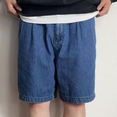 Croft&Barrow デニムスラックス ハーフパンツ ツータック ポロチノ風