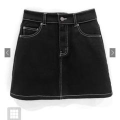 GRL 配色ステッチツイルミニスカート