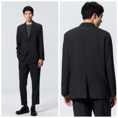 未使用 GU セットアップ 3XL ブラック スーツ 未使用級☆GU ウォッシャブルSWセットアップ スーツ 2025SS