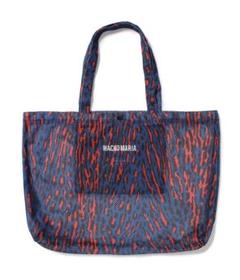 WACKOMARIASPEAK EASY / LEOPARD TOTE BLUE