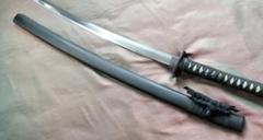 お値段下げました【納刀音あり】 模造刀 打刀 直刃 艶消し黒鞘 模擬刀 お値段下げました【納刀音あり】 模造刀 打刀 直刃 艶消し黒鞘