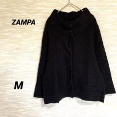 （A0536）ZAMPA ハイネックカーディガン　スナップボタン　エレガント