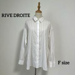 RIVE DROITE】長袖シャツ【FREE】ストライプ 白 黒 透け感 薄手