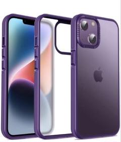 Casus 耐衝撃半透明マットハードバックカバーiPhone14ケース パープル
