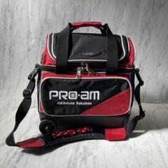 Doggy ボウリング用バッグ 犬のイラスト　赤・黒　ABS PRO-am Doggy ボウリング用バッグ 犬のイラスト 赤・黒 ABS PRO-am