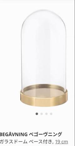 IKEAイケアBEGÅVNINGベゴーヴニング ガラスドームベース付き19 cm