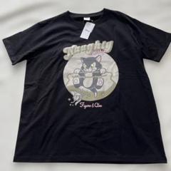 ヒグチユウコ　ディズニーストア　　フィガロ　半袖Tシャツ 黒 ディズニーストア フィガロ ヒグチユウココラボTシャツ 黒