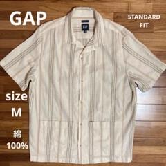 GAP ギャップ　メンズ　半袖シャツ　ストライプ　　　　綿100% M