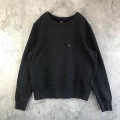 Y5249古着　トレーナー　スウェット　黒　無地　キッズ　90s Y2K
