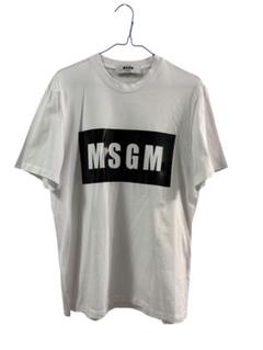 MSGM ロゴプリントTシャツ ホワイト メンズ