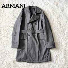 【EMPORIO ARMANI】 グレー ダブルブレスト チェスターコート undefined