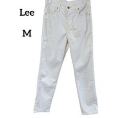 リー Lee ホワイトデニム ジーンズ M ストレッチ ロゴ 美脚