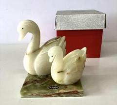 [値下げ] Onyx(オニキス) 天然美石美術品　 白鳥 SWAN スワン