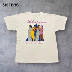 【1232】Sisters anvilプリントTシャツ白ホワイトLビッグサイズ