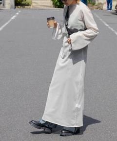 新品タグ付き　【forksy.】メッシュロングワンピース