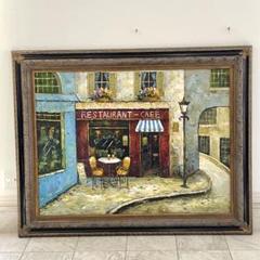 レストラン カフェ 油彩画 大きなサイズ お引取り大歓迎 レストラン カフェ 油彩画 大きなサイズ お引取り大歓迎 - メルカリ