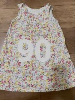 美品！90女の子ユニクロエアリズムUNIQLO花柄ノースリーブワンピース