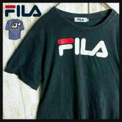 【定番デザイン】フィラ☆センタービッグロゴTシャツ アーム刺繍ロゴ 人気Lサイズ