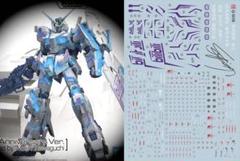 RG ユニコーンガンダム用蛍光水転写式デカール