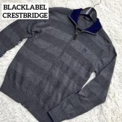 ー品販売  ✨美品✨BLACK LABEL 現行タグ ジップニット長袖 ボーダー トップス