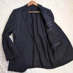美品★ミラショーン 絹シルク100％ テーラードジャケット 黒紺ブラックネイビー ミラショーン】テーラードジャケット ダブル 金ボタン
