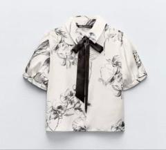 ZARA リボン　ブラウス