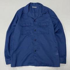 00s~ リネン L/S オープンカラーシャツ 台襟無し フラップポケット