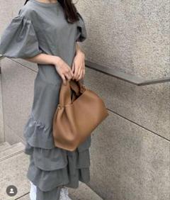 pinue サーマルワンピース ライトグレー ボーダーサーマルワンピース（GRAY） - PINUE