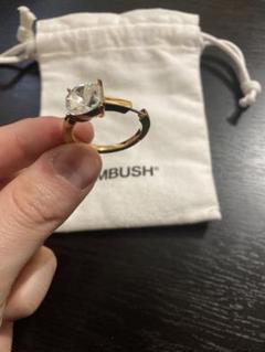 値下げ　AMBUSH solitaire gold 値下げ AMBUSH solitaire gold - メルカリ