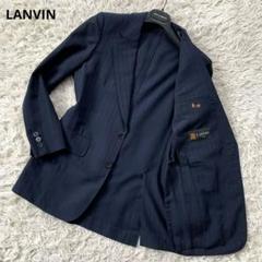 美品✨ランバン リネン100% ダブル ジャケット ネイビー 48
