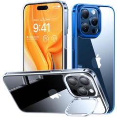 TORRAS iPhone15 Pro用ケース 強化ガラス6.1インチ ブルー