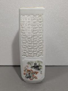 ♦西洋ヴィンテージ 純錫製フラワーベース 花器 花活け 美術工芸 骨董品 ジョージジェンセン FLORA VASE フローラベース 花瓶 23cm
