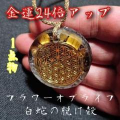 ✡️✡️✡️1点物 24倍金運昇華オルゴナイト 蛇 フラワーオブ